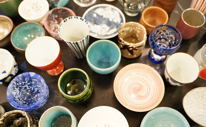 Beautiful Japanese sake cups